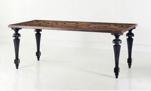 Tavolo da pranzo in stile - CHELINI 1898 : ART. 2145 + TOP ART. 6000 - CHELINI - in legno massiccio / con supporto in legno massiccio / rettangolare