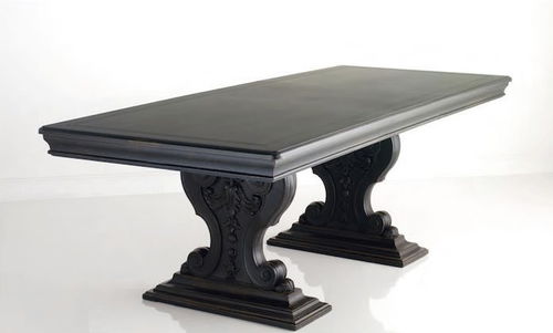 Tavolo da pranzo in stile - CHELINI 1898 : ART. 204 + TABLE TOP ART. 6003 - CHELINI - in legno massiccio / con supporto in legno massiccio / rettangolare