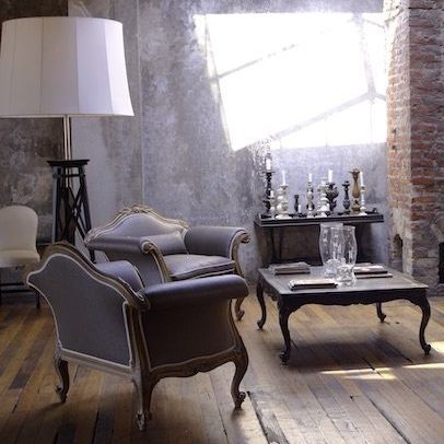 Poltrona in stile - CHELINI - in tessuto / in legno / bergère