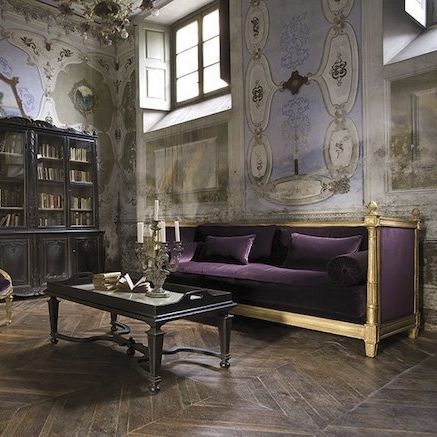 Divano in stile - CHELINI - in tessuto / per cuscini / viola