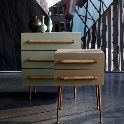 Cassettone alto - MID 046A - CHELSEA TEXTILES - classico / in legno laccato / in ottone