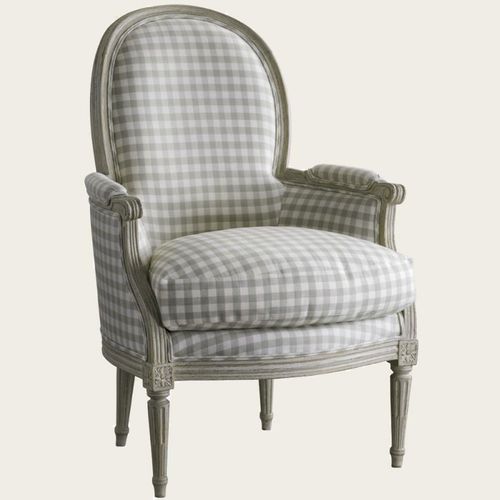Poltrona in stile gustaviano - GUS 027  - CHELSEA TEXTILES - in tessuto / in legno massiccio / in legno dipinto