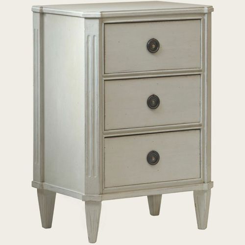 Comodino in stile gustaviano - GUS 036  - CHELSEA TEXTILES - in legno massiccio / in legno dipinto / rettangolare