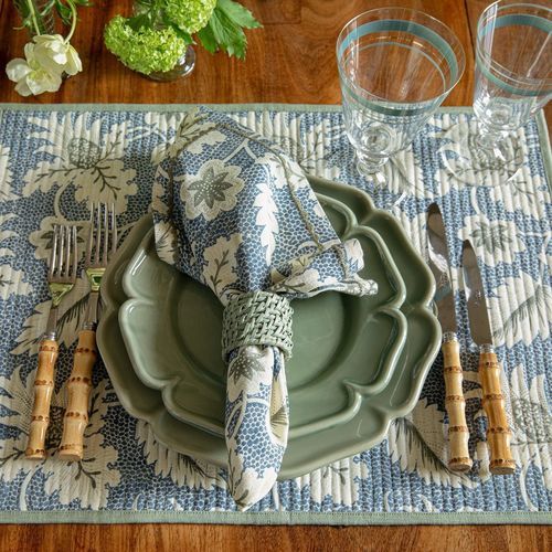 Tovagliolo in lino - HONEYCOMB TRELLIS - CHELSEA TEXTILES - multicolore / con motivi naturali / per uso domestico