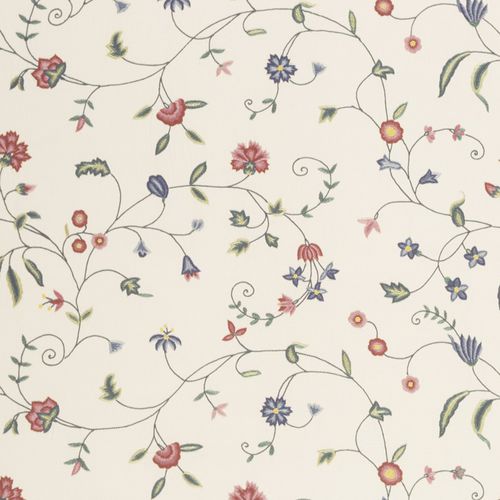 Tessuto da tappezzeria - CARNATION & CORNFLOWER VINE - CHELSEA TEXTILES - a motivi / in cotone / in lino