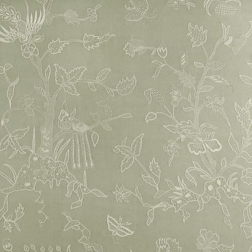 Tessuto da tappezzeria - TREE OF LIFE WITH BIRDS - CHELSEA TEXTILES - a motivi / in lino / ricamato