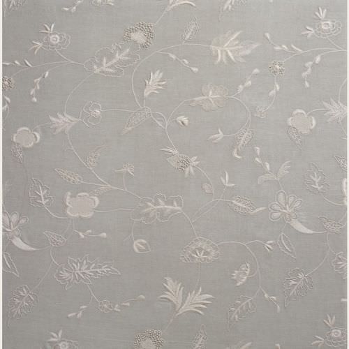 Tessuto da tappezzeria - QUEEN ANNE VINE ON COLOURED GROUND - CHELSEA TEXTILES - a motivi / in lino / ricamato