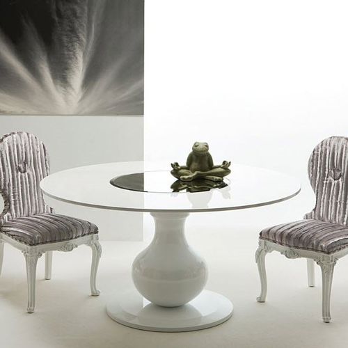 Tavolo da pranzo contemporaneo - ELIO CR/3914 - CREAZIONI - in legno laccato / rotondo / per uso residenziale