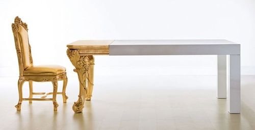 Tavolo da pranzo design nuovo barocco - IL CAPO CR/3985 - CREAZIONI - in legno laccato / rettangolare / per uso residenziale