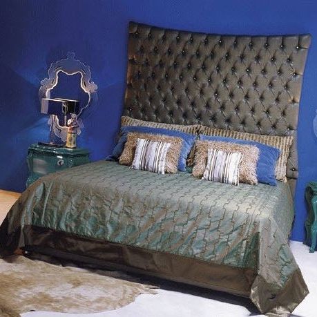 Letto matrimoniale - BISCOTTO CR/642-IC - CREAZIONI - in stile / in tessuto