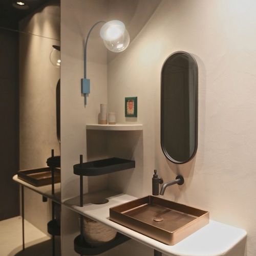 Applique contemporanea - BANGSTER DISK - DARK AT NIGHT NV - da interno / in alluminio / in vetro