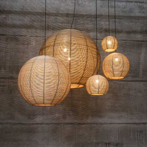 Lampada a sospensione - SANGHA - DARK AT NIGHT NV - in rattan / contemporanea / con cavo