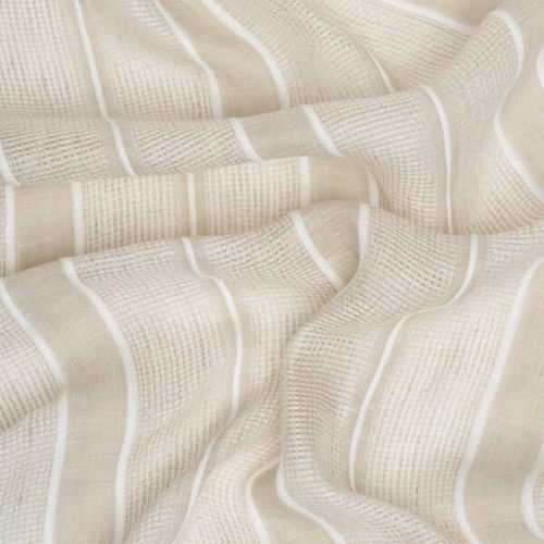 Tendina voile a quadretti - CARUBIO  - DECORTEX - in lino / in poliestere / lavabile