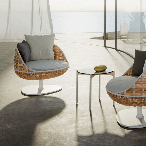Poltrona contemporanea - SWINGREST - DEDON GmbH - in tessuto / in alluminio / in teak
