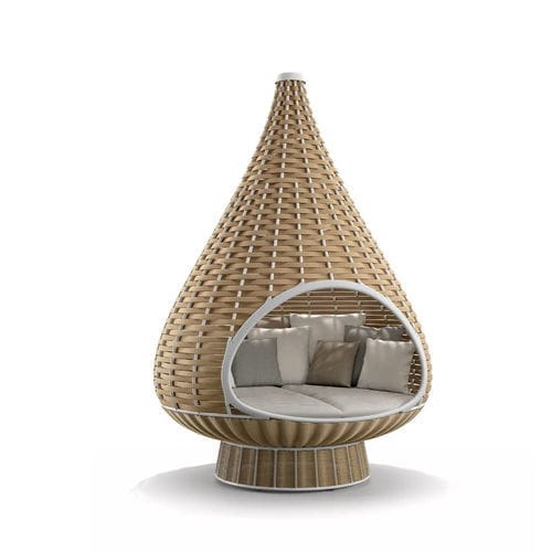 Letto da giardino rotondo - NESTREST  - DEDON GmbH - matrimoniale / contemporaneo / in alluminio