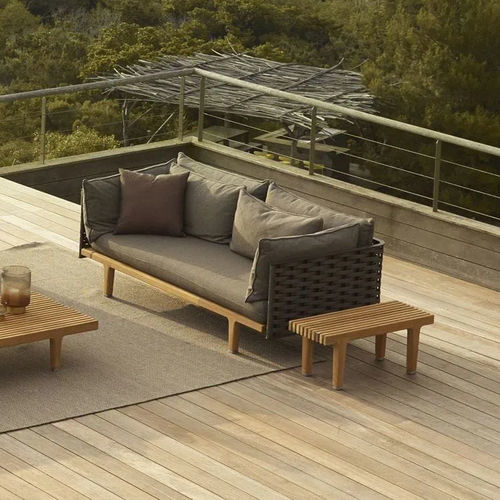 Divano contemporaneo - SEALINE - DEDON GmbH - da esterno / in tessuto / con braccioli