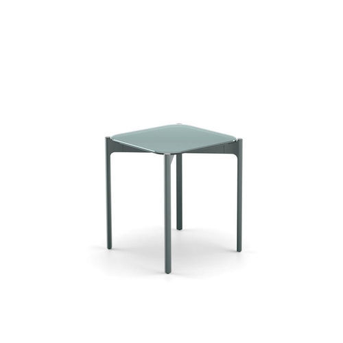 Tavolo d'appoggio contemporaneo - IZON - DEDON GmbH - in vetro / in laminato / con supporto in alluminio