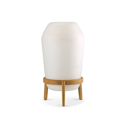 Lampada da pavimento - LOON - DEDON GmbH - in plastica / in teak / contemporanea