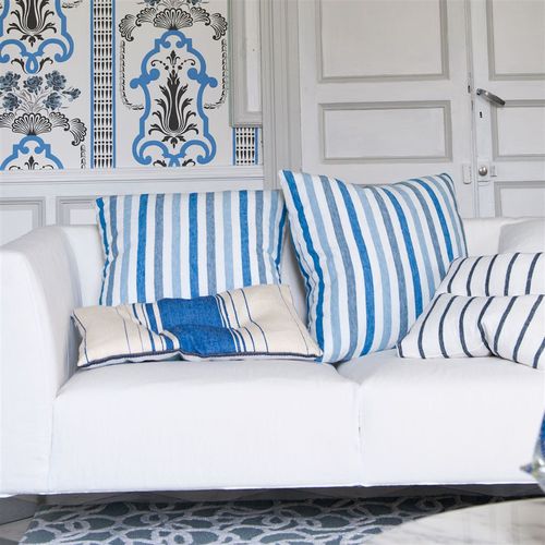 Tessuto da tappezzeria - BRERA RIGATO  - DESIGNERS GUILD - per tende / a righe / in lino