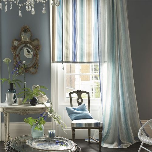 Tessuto da tappezzeria - LAVANDOU  - DESIGNERS GUILD - per tende / a righe / a fiori