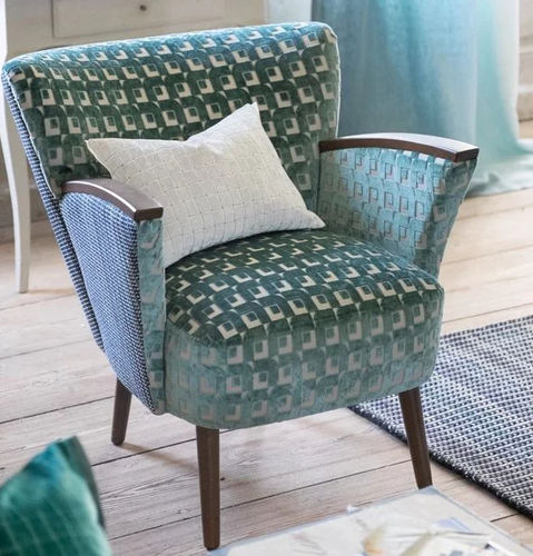 Tessuto da tappezzeria - PUGIN - DESIGNERS GUILD - a righe / con motivi geometrici / damasco