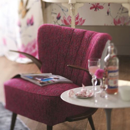 Tessuto da tappezzeria - PERREAU - DESIGNERS GUILD - con motivi geometrici / a tinta unita / in velluto