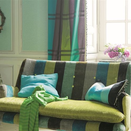 Tessuto da tappezzeria - TREVELYAN  - DESIGNERS GUILD - per tende / a righe / in seta