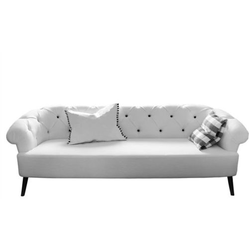 Divano chesterfield - BUTTON - DESIGNERS GUILD - in tessuto / bianco / 2 posti