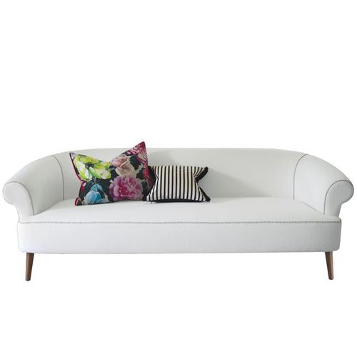 Divano chesterfield - STITCH  - DESIGNERS GUILD - in tessuto / imbottito / bianco