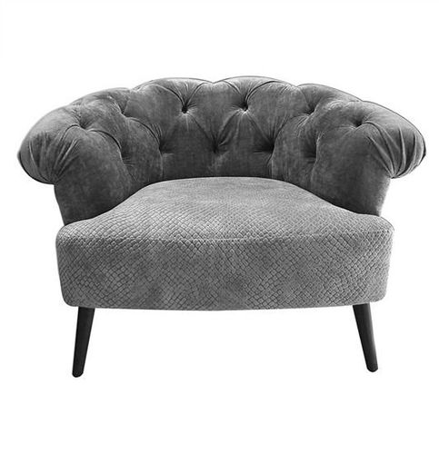 Poltrona chesterfield - BUTTON - DESIGNERS GUILD - in velluto / imbottita