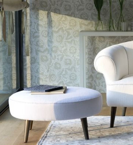 Ottomana contemporanea - STITCH - DESIGNERS GUILD - chesterfield / in tessuto / imbottita