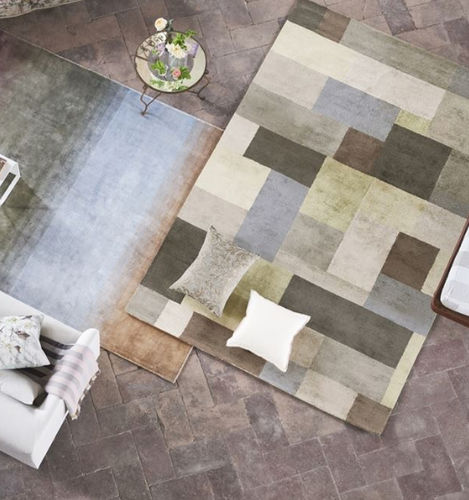 Tappeto contemporaneo - BARCHESSA SLATE - DESIGNERS GUILD - geometrico / in viscosa / rettangolare