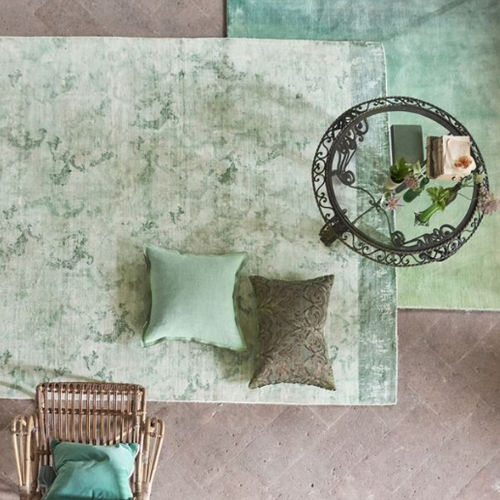Tappeto contemporaneo - LA ROTONDA PALE AQUA - DESIGNERS GUILD - a motivi / in viscosa / rettangolare