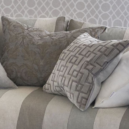 Cuscino rettangolare - VITTORIA GRAPHITE - DESIGNERS GUILD - damascato / in tessuto / grigio