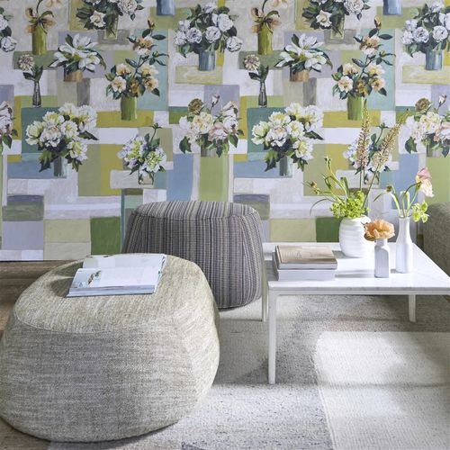 Carta da parati contemporanea - POTTERY STUDIO  - DESIGNERS GUILD - a motivi / aspetto tessuto / multicolore