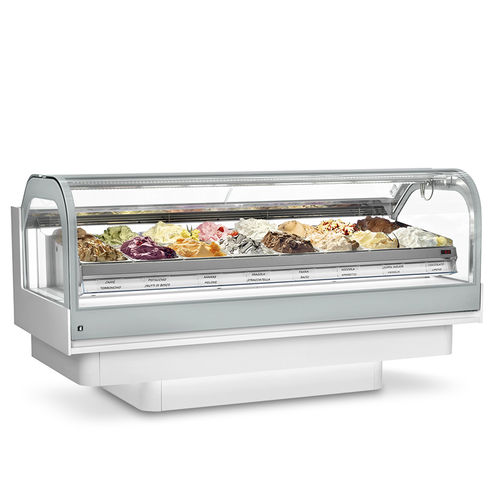 Vetrina refrigerata espositiva - CLOUD - IFI - per pasticceria / bianca / con porta scorrevole