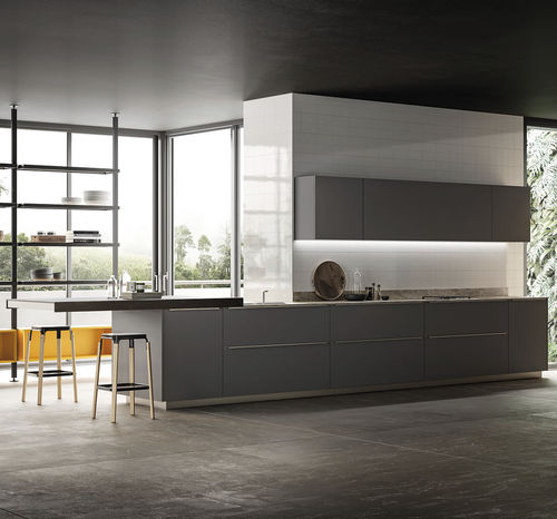 Cucina contemporanea - Luce - EFFETI INDUSTRIE - in castagno / in vetro / in marmo