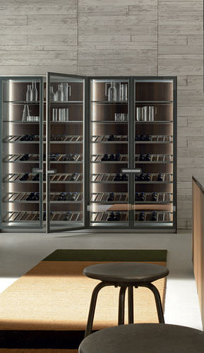 Cantinetta professionale - ICON:  - ERNESTOMEDA - da incasso / in alluminio / vetrata