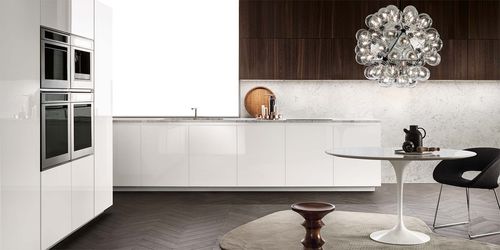 Cucina contemporanea - ONE - ERNESTOMEDA - in marmo / in legno / senza maniglie