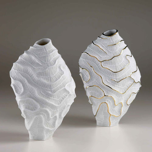 Vaso contemporaneo - STONY - FOS CERAMICHE - in porcellana / fatto a mano