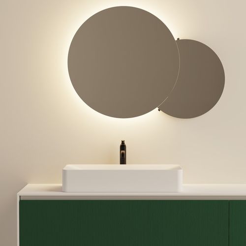 Lavabo da appoggio - RASO - AGAPE - in Solid Surface / in marmo / su misura