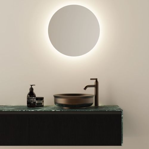 Lavabo da appoggio - UNIDICI INOX - AGAPE - in acciaio / su misura / rotondo