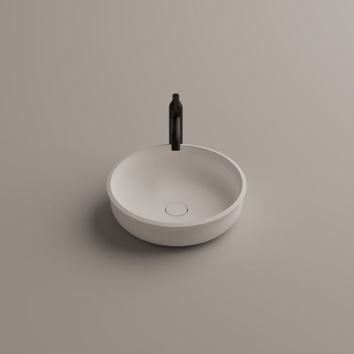 Lavabo da appoggio - Undici - AGAPE - in Solid Surface / su misura / rotondo