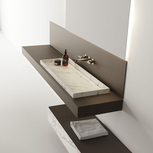 Lavabo da semincasso - 004 - AGAPE - in Solid Surface / in marmo / su misura