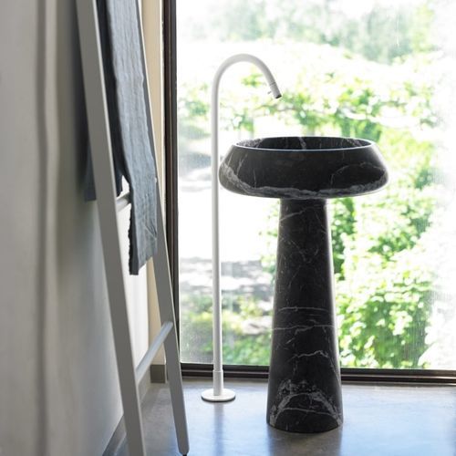 Lavabo autoportante - Bjhon 2 - AGAPE - in marmo / su misura / rotondo