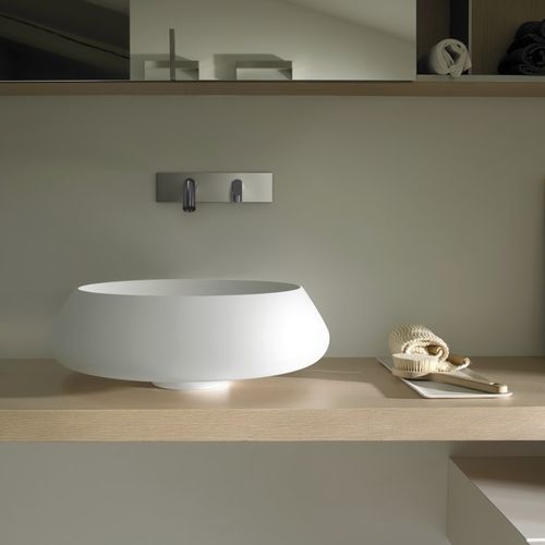 Lavabo da appoggio - Bjhon 2 - AGAPE - in marmo / su misura / rotondo