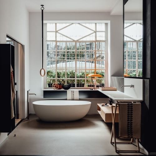 Vasca da bagno ovale - Spoon M - AGAPE - da appoggio / per ambiente abitativo / in Cristalplant®