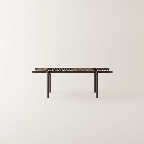 Panca contemporanea - Rendez-vous - AGAPE - in alluminio / in corda / senza schienale