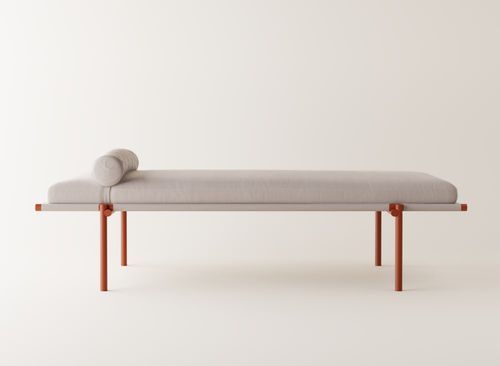 Letto da giorno contemporaneo - Rendez-vous - AGAPE - in tessuto / in alluminio / con supporto in alluminio