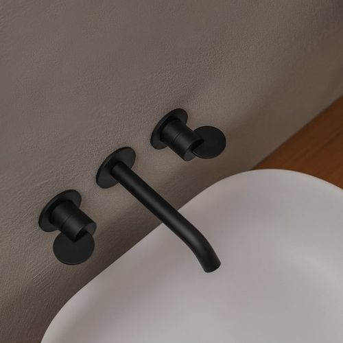Miscelatore per lavabo - Limón - AGAPE - da parete / in ottone / da bagno